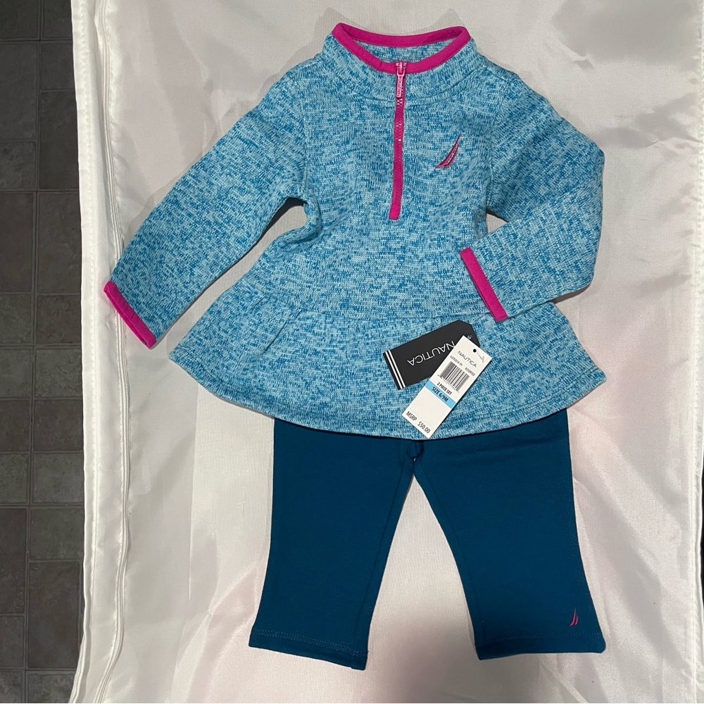 NWTBaby Girl NAUTICA Fleeced Set, 6-9 mos